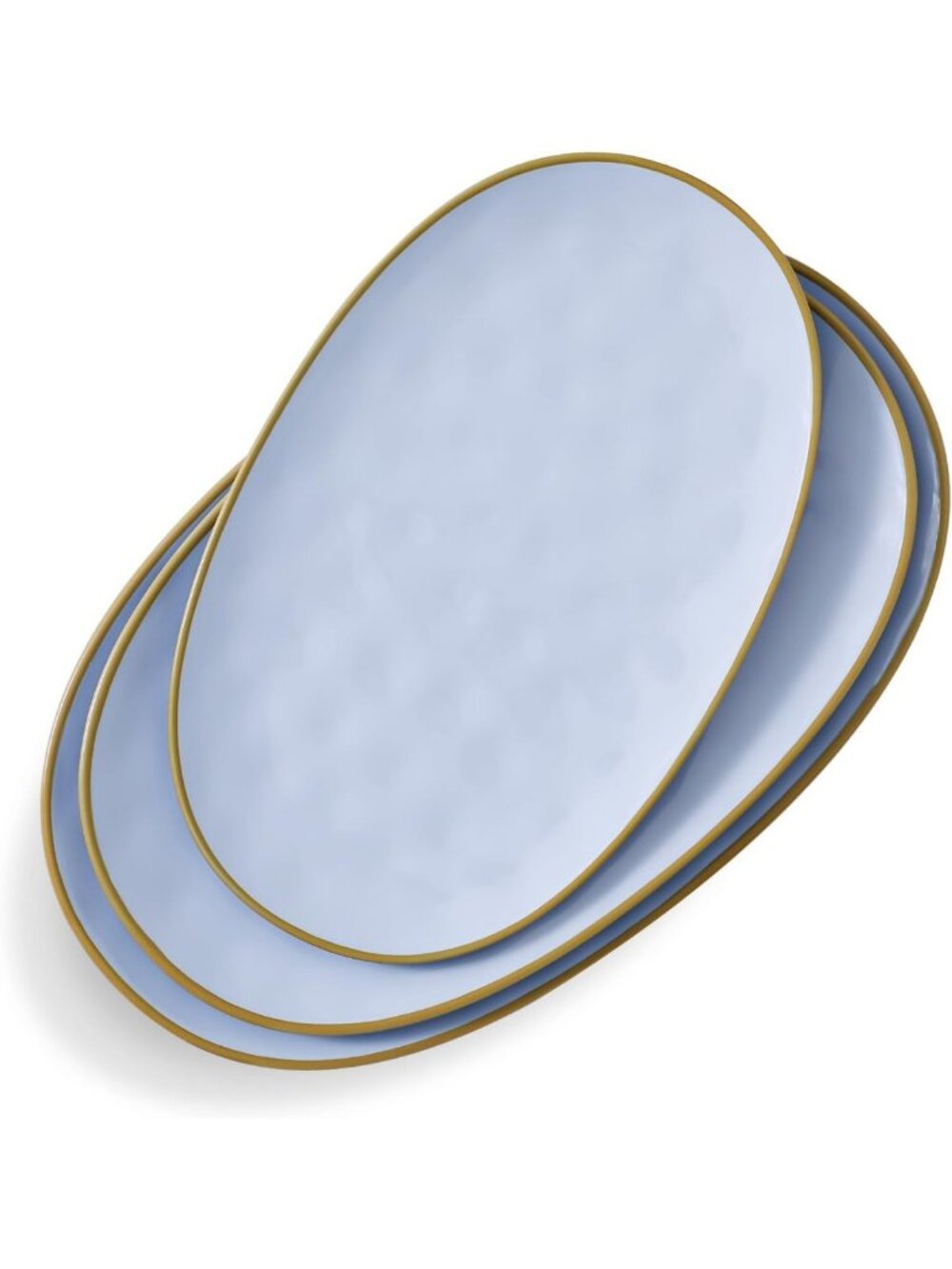 Large Ceramic Oval Serving Platter Set - 15.6" to 12.9" for Parties